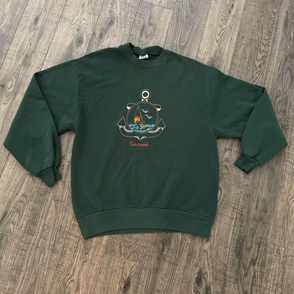 Vintage Jerzees Women’s Sweatshirt Large Savannah - Picture 1 of 4